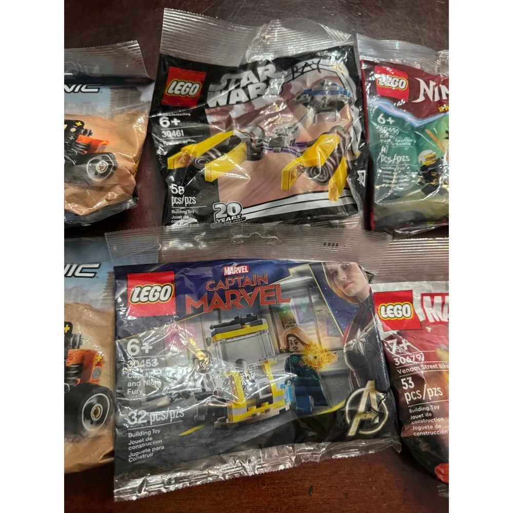 Lego Polybag Lot 7 Marvel Star Wars Ninjago Technic 30710 30461 30453 30650 3067